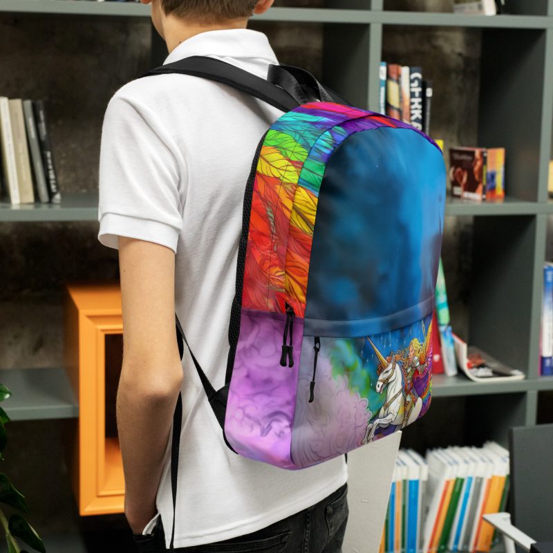 Rainbow Unicorn Warrior Princess Backpack - Image 2