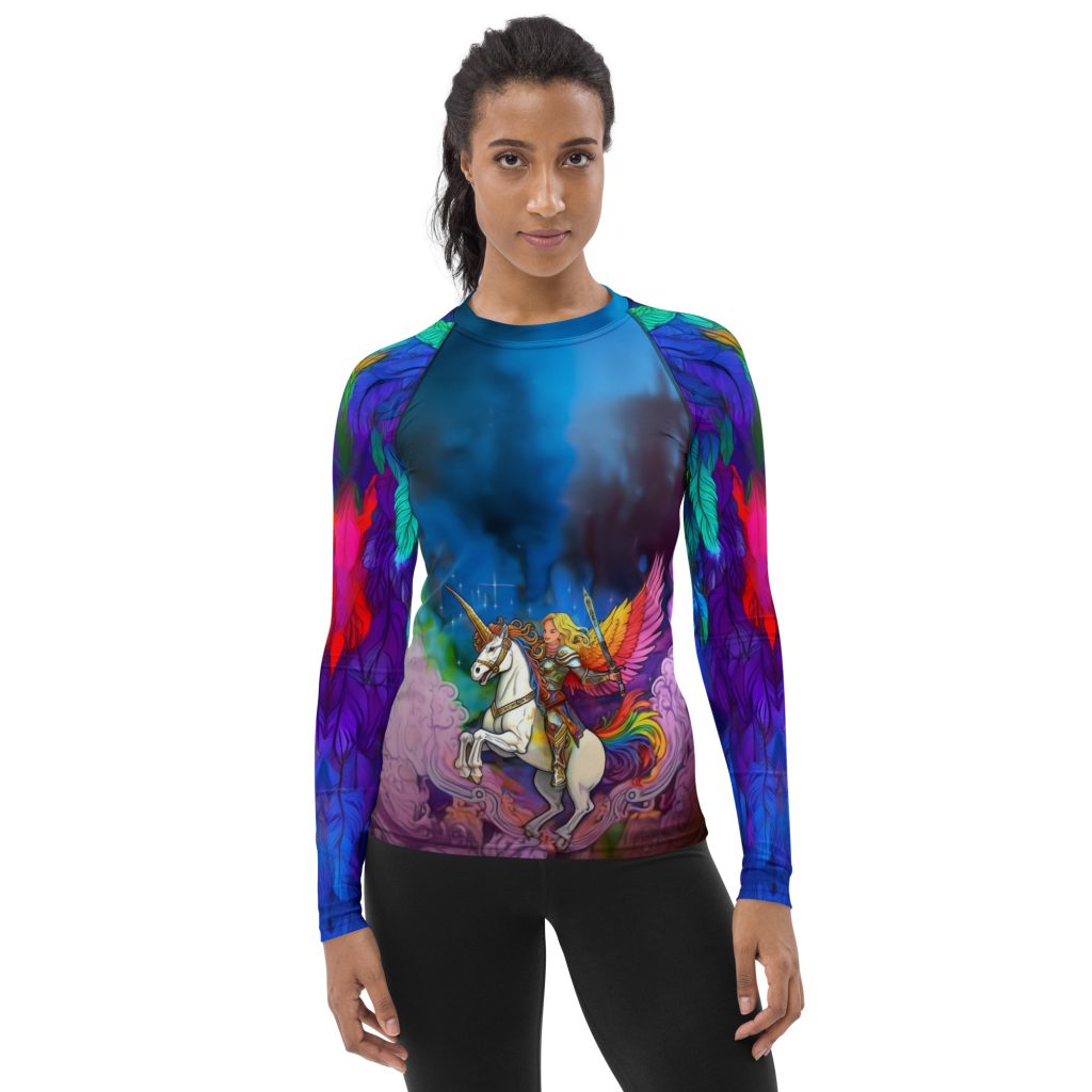 Unicorn Rainbow Princess Rash Guard