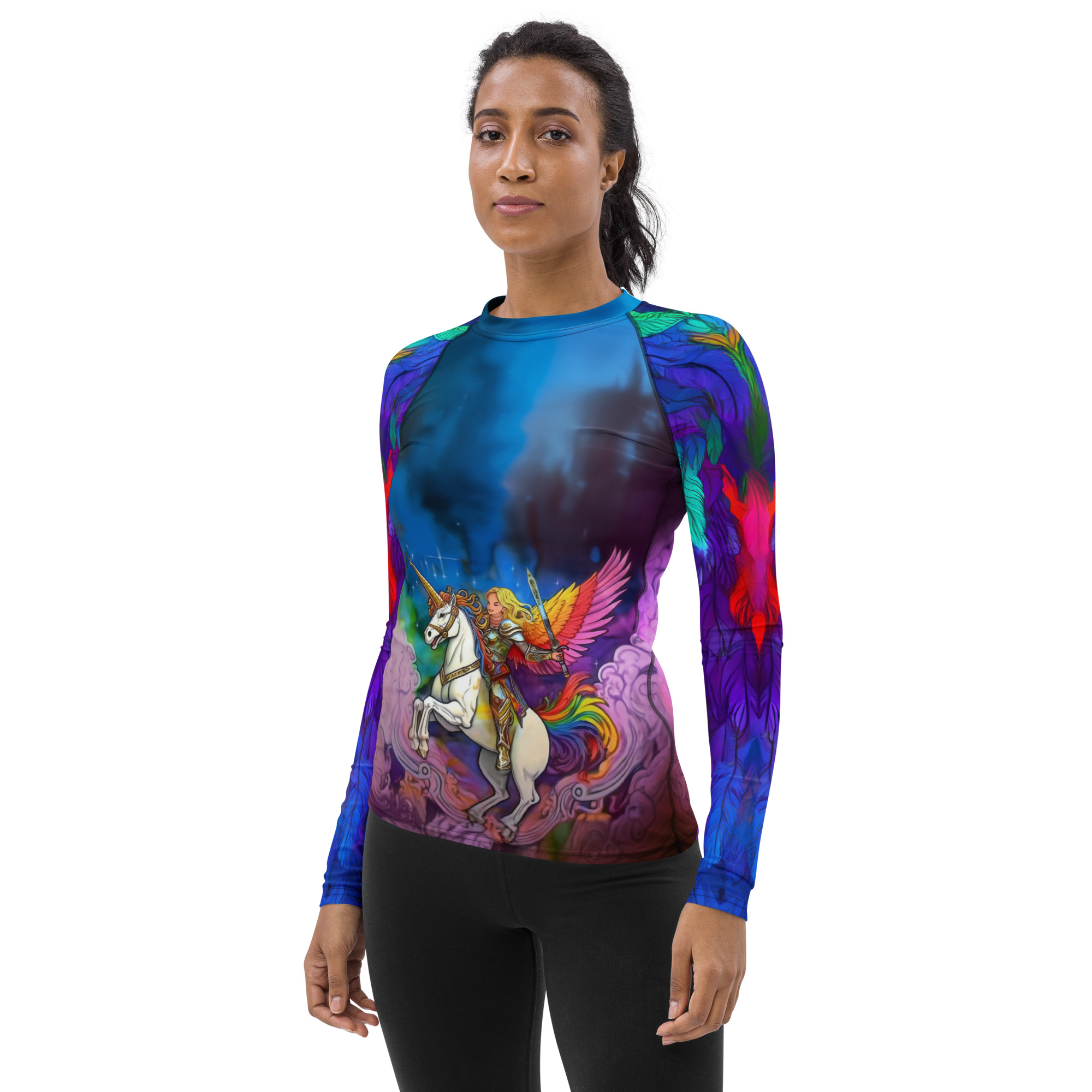 Unicorn Rainbow Princess Rash Guard - Image 4