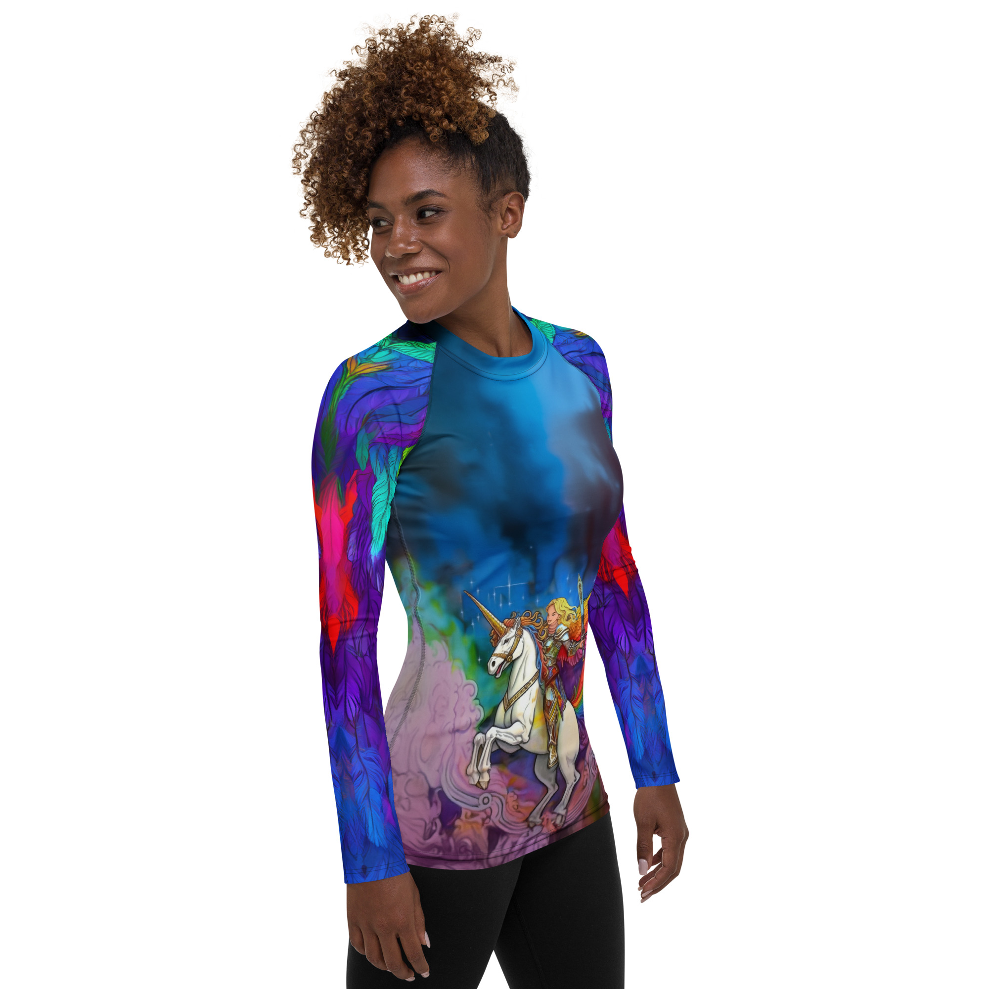 Unicorn Rainbow Princess Rash Guard - Image 2